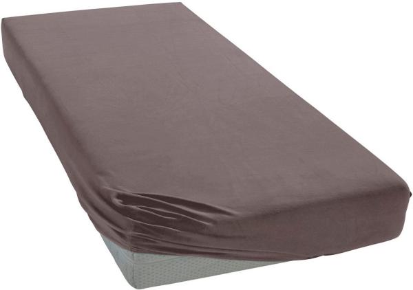 Janine 5002 Elastic-Jersey-Spannbetttuch 47 capuccino 90x190-100x220