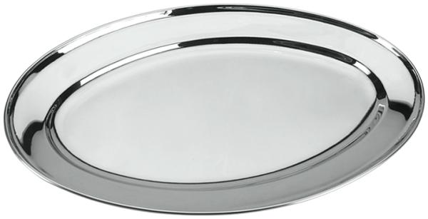 METALTEX Servierplatte 40 cm oval aus INOX / Edelstahlplatte / Platte