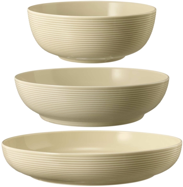 Seltmann Weiden Beat Color Glaze Foodbowl Set 3-teilig Sandbeige