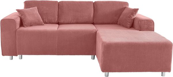 Home affaire Ecksofa Györ, L-Form, wahlweise mit Bettfunktion und Bettkasten incl. 2 Zierkissen