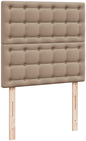 vidaXL Boxspringbett mit Matratze Cappuccino-Braun 90x190cm Kunstleder 3290703 Bild 8