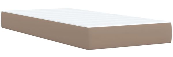 vidaXL Boxspringbett mit Matratze Cappuccino-Braun 90x190cm Kunstleder 3290703 Bild 6