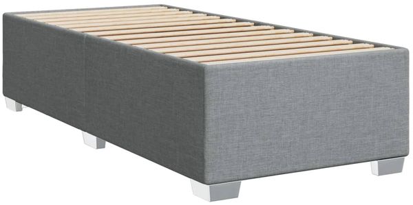 vidaXL Boxspringbett mit Matratze Hellgrau 90x190 cm Stoff 3288057 Bild 8