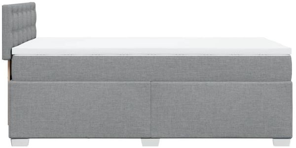vidaXL Boxspringbett mit Matratze Hellgrau 90x190 cm Stoff 3288057 Bild 11