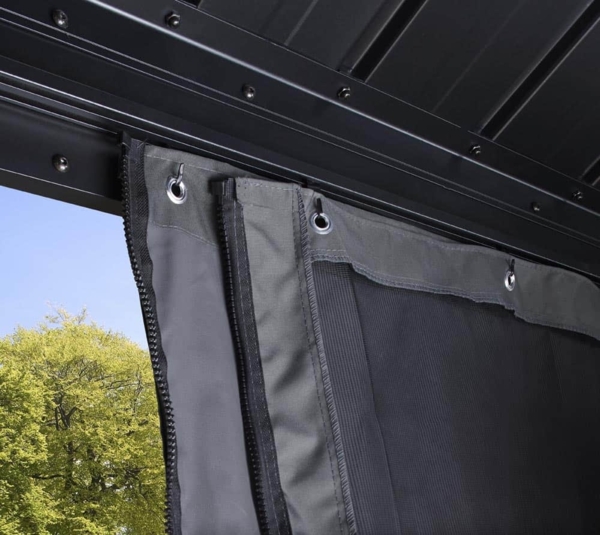 Sojag 'Mykonos/Messina' Pavillon, Vorhänge inkl. Clip, grau Bild 3