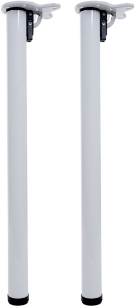 2er-Set Tischbein HWC-H34, für Schreibtisch Esstischfuß Tischgestell, klappbar 72cm ~ weiß