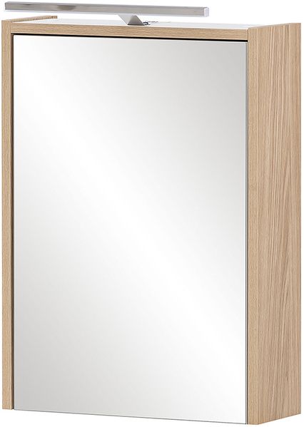 SCHILDMEYER Spiegelschrank Badspiegel Badschrank ínkl. LED Flag Eiche 43,5x64 cm