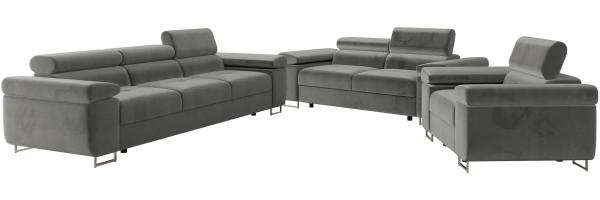 Sofa Set Torezio 3+2+1 mit Einstellbare Kopfstützen (Manila 16)