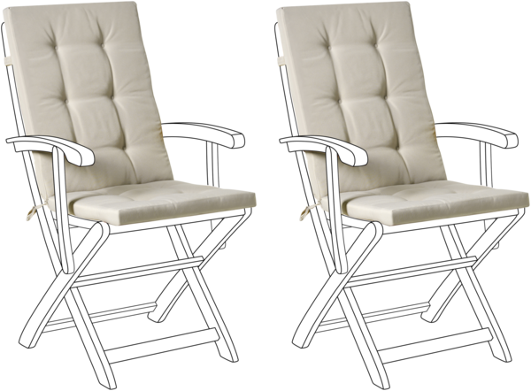 Sitzauflagen 2er Set MAUI PREMIUM Taupe