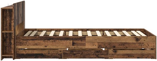 vidaXL Bettgestell mit Stauraum Altholz 80 x 200 cm Holzwerkstoff 3433915 Bild 5