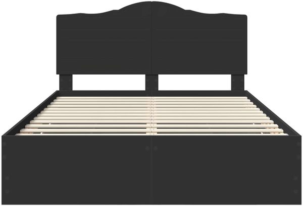 vidaXL Bettrahmen mit Schubladen Schwarz 140 x 190 cm Ingenieurs Holz 3413416 Bild 8