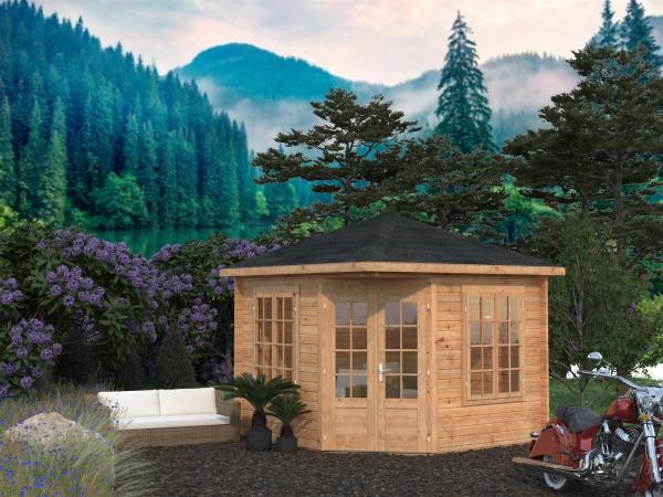 Palmako Holz-Pavillon Melanie 330x330 cm inklusiveFußboden Holzpavillon 4743142052372 Bild 1