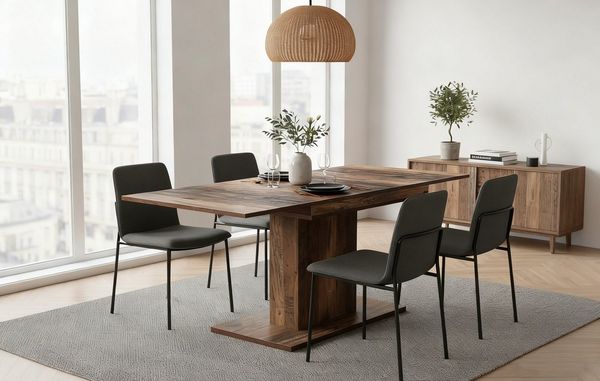 B&D home Esstisch MARA, Metall oder Holzgestell, ausziehbar 120-160cm, 4-6 Personen