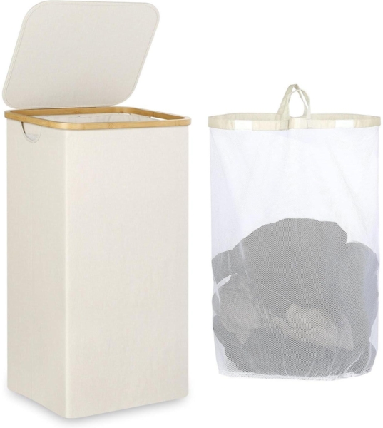 iEGrow Wäschekorb mit Deckel 110L - Wasserdicht & langlebig