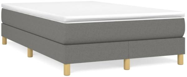 vidaXL Boxspringbett mit Matratze Dunkelgrau 120x190 cm Stoff 3269665