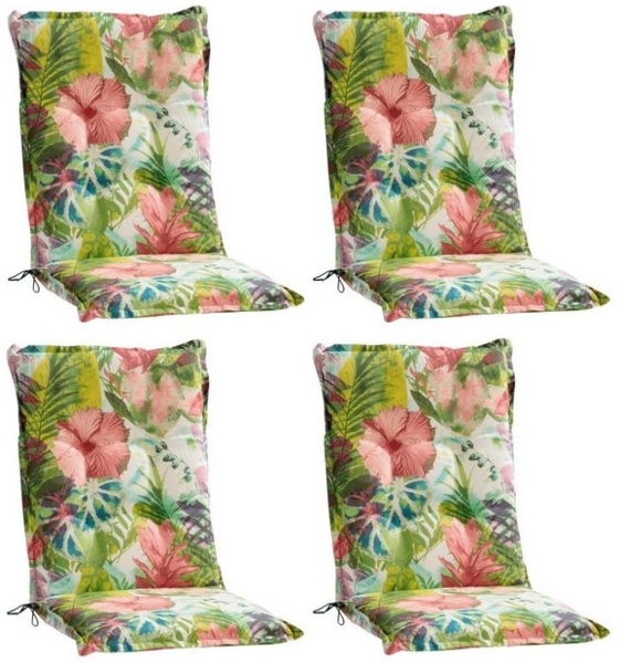 GO-DE Polsterauflage FRUTTANA, B 50 x L 110 cm, Mehrfarbig, 4er Set, (Set, 4 St), Gartenstuhlauflagen für Mittellehnstühle Bild 4
