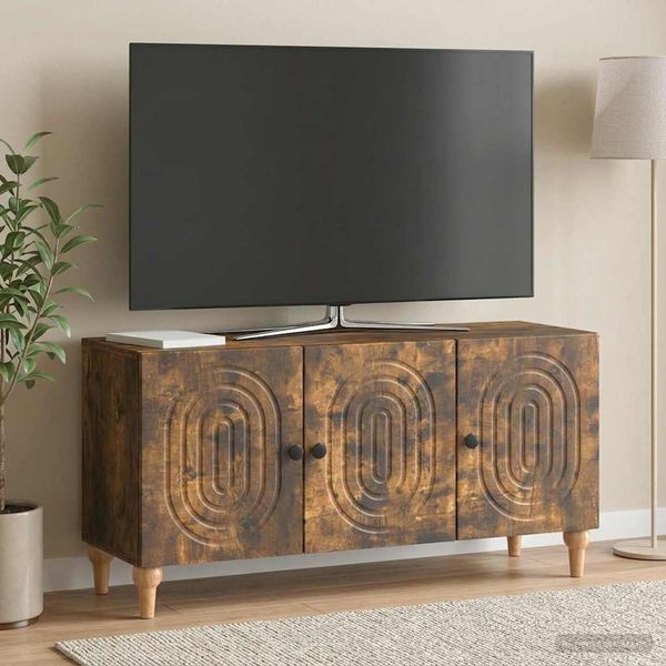 vidaXL TV-Schränk Geräucherte Eiche 99 x 34,5 x 50 cm Holzwerkstoff 894260