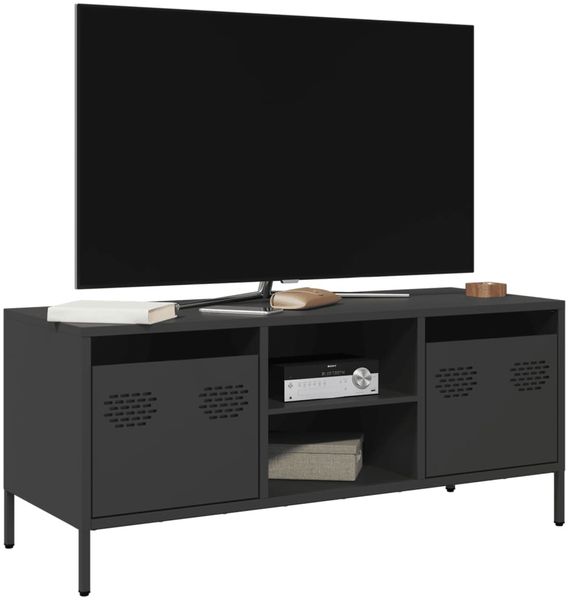 vidaXL TV-Schrank Schwarz 101,5x39x43,5 cm Kaltgewalzter Stahl 851298
