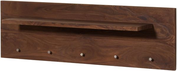 Wandgarderobe Sheesham 115x23x35 rot-braun gebeizt TORONTO #172