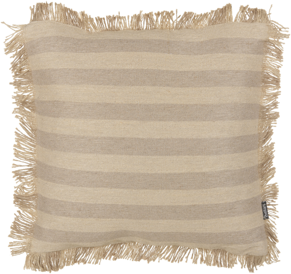 Dekokissen Streifenmuster CIRSIUM Jute 45 x 45 cm Beige