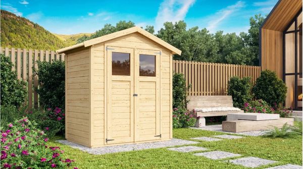 Karibu Gartenhaus 14mm Dahme 0 Gerätehaus 180x93 cm unbehandelt