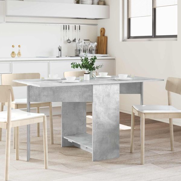 vidaXL Esstisch 138 x 70 x 73,5 cm Holzwerkstoff Betongrau 8006074