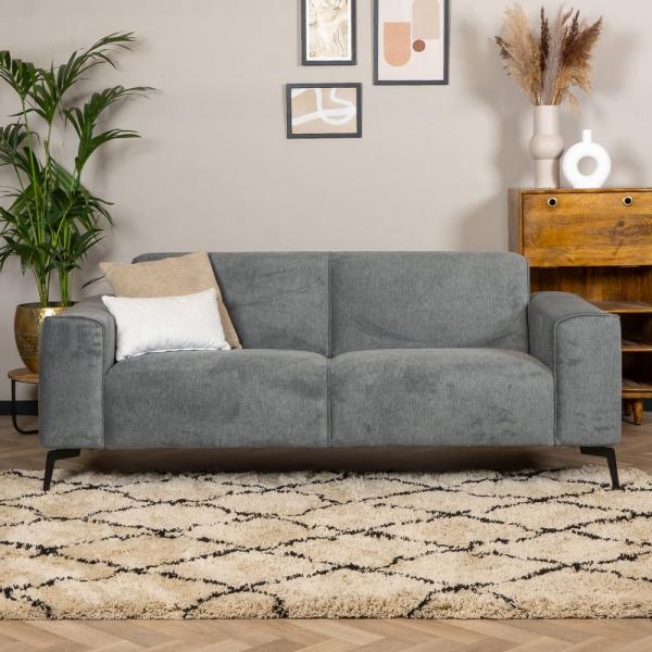 Bronx71 Design Sofa Vegas 2,5-Sitzer Stoff anthrazit