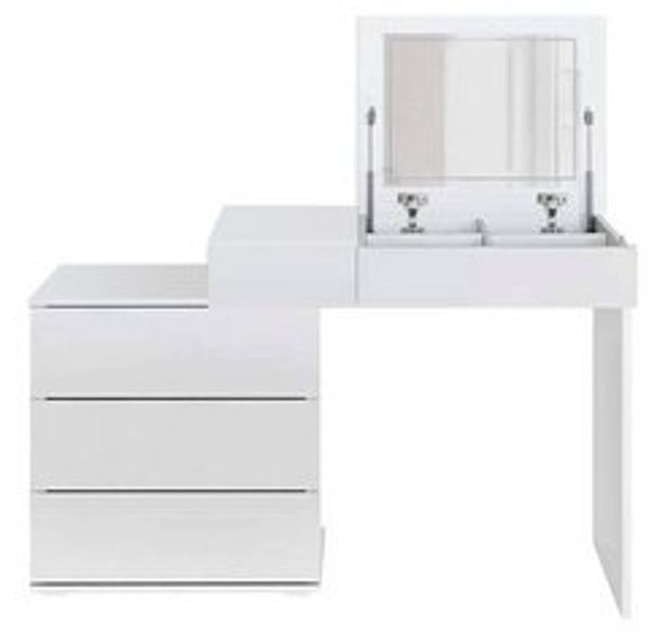 ML-DESIGN Schminktisch Frisierkommode aus MDF Holz mit Spiegel Make-up Tisch (1-St), Kosmetiktisch Weiß Modern Schminkkommode Kommode Frisiertisch Bild 6