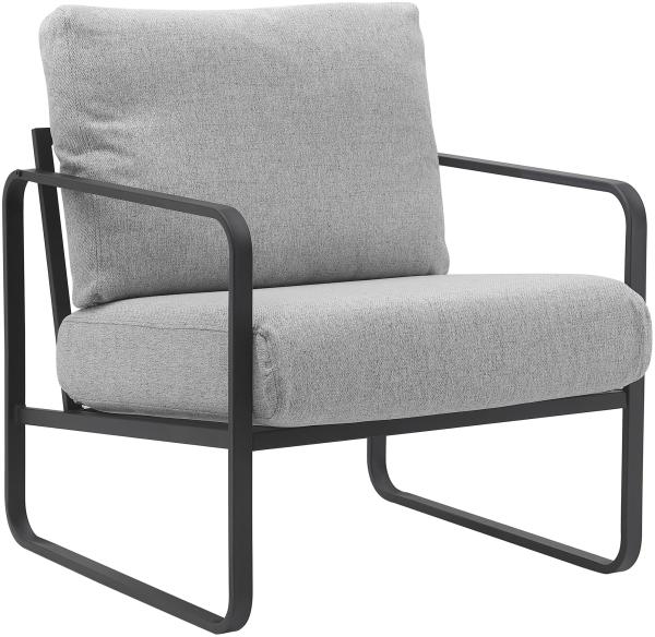 CLP Lounger Manea mit Metallgestell,hellgrau Stoff