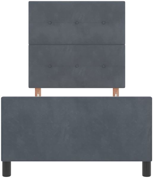 vidaXL Boxspringbett mit Kopfteil Dunkelgrau 90 x 190 cm Samt 3344910 Bild 7