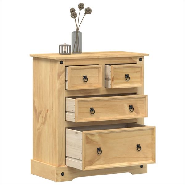 vidaXL Kommode Corona 80x43x91 cm Massivholz Kiefer 4005670