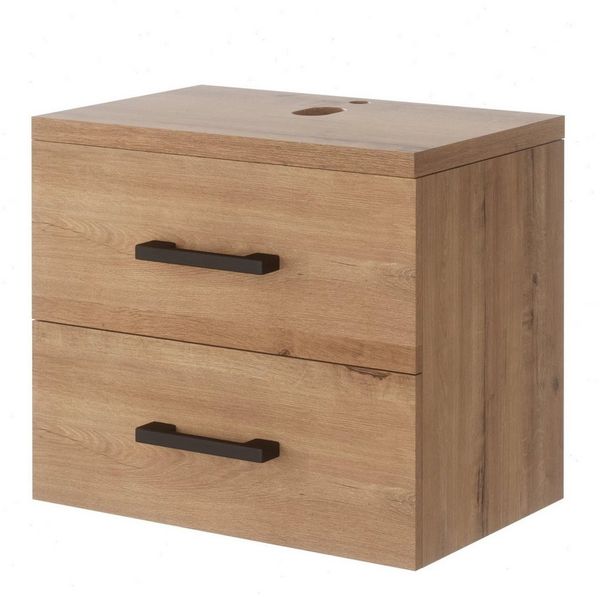 UEV Unterschrank Waschbeckenunterschrank Hängeschrank Badezimmerschrank Wandschrank (Badezimmmer Schrank für Gäste WC) Soft-close Schubladen,Waschbeckenunterschrank mit 2 Schubladen