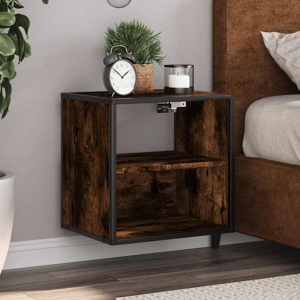 vidaXL Wand-Nachttische 2 Stk. Räuchereiche 40x31x39,5 cm 848749