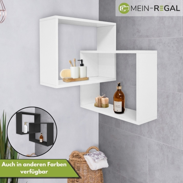 Mein-Regal Eckregal Quadra Wandregal Weiß Bild 7