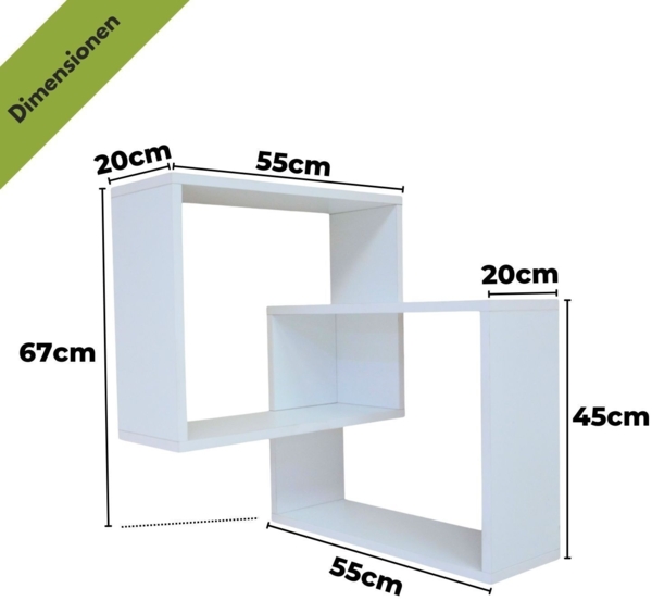 Mein-Regal Eckregal Quadra Wandregal Weiß Bild 5
