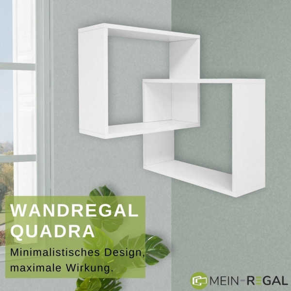 Mein-Regal Eckregal Quadra Wandregal Weiß Bild 2