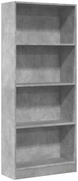 Bücherregal | Standregal Betongrau 60x24x143 cm Holzwerkstoff