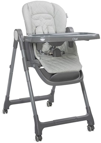 Lorelli Kinderhochstuhl Chef 3 in 1 klappbar Kinderstuhl Booster-Sitz Fußstütze grau