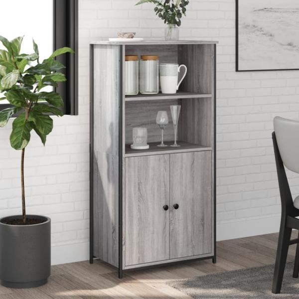 vidaXL Highboard Grau Sonoma 62x36x121,5 cm Holzwerkstoff 834213