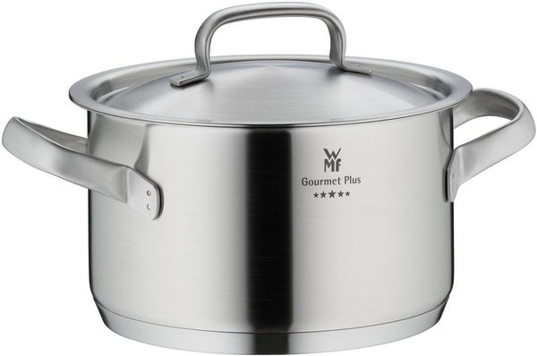 WMF Gourmet Plus Topfset Induktion 5-teilig, Kochtopf Set mit Metalldeckel, Cromargan Edelstahl mattiert, Induktions Töpfe Set unbeschichtet, Innenskalierung Bild 3