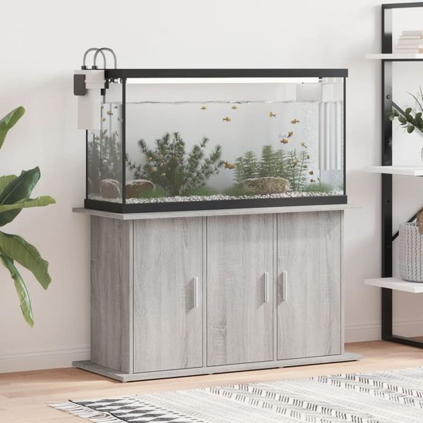 vidaXL Aquariumständer Grau Sonoma 101 x 41 x 58 cm Holzwerkstoff 833637