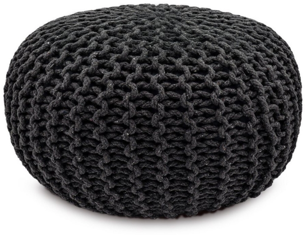 Amagohome Sitzhocker Strickhocker Pouf Ø45 o. 55cm Bodenkissen Sitzpouf XXL Baumwolle nachh