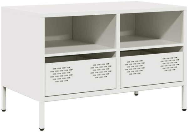 vidaXL TV-Schrank Weiß 68x39x43,5 cm Kaltgewalzter Stahl 851321