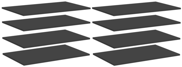 vidaXL Bücherregal-Bretter 8 Stk. Grau 80x50x1,5 cm Holzwerkstoff 805351