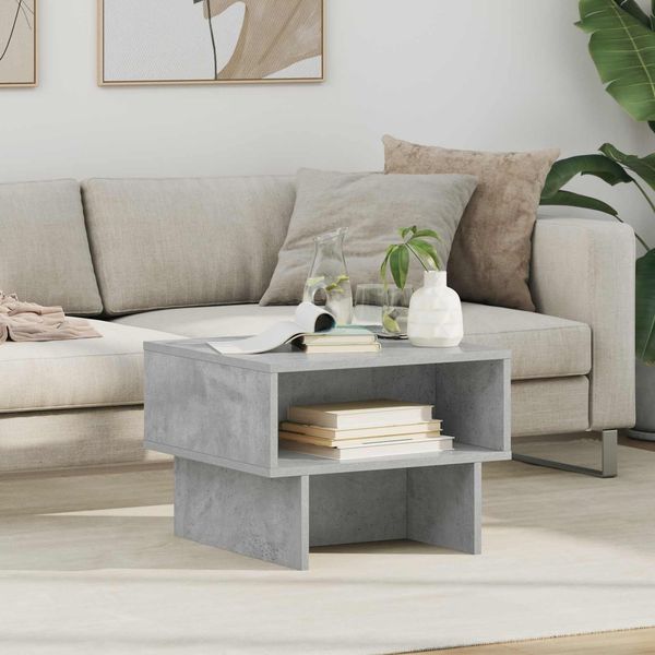 vidaXL Couchtisch, Holz Beton Grau, 48 x 46 x 35 cm