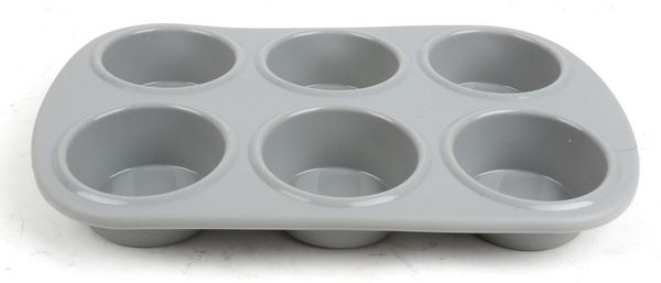 6x Silikon Backform Muffins 6er 29,5x19x3,3 cm – flexible antihaftbeschichtete Form, hitzebeständig von -40°C bis 230°C, ideal für Backofen, Mikrowelle und Gefrierschrank