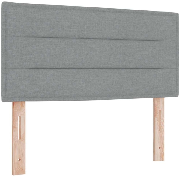 vidaXL LED Boxspringbett mit Matratze Hellgrau 90x190 cm Stoff 3342324 Bild 6