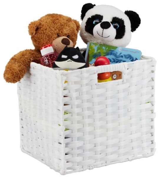 2 x Aufbewahrungskorb faltbar weiß