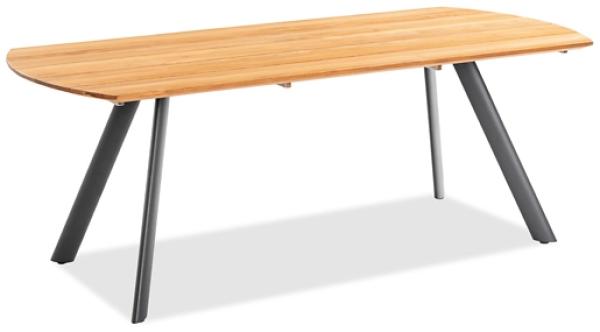 Nolan Dining Tisch braun Teak Massivholz