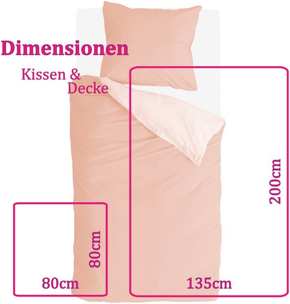 Bettwäsche-Set (135x200cm) - Byrklund Side Way Terracotta/White